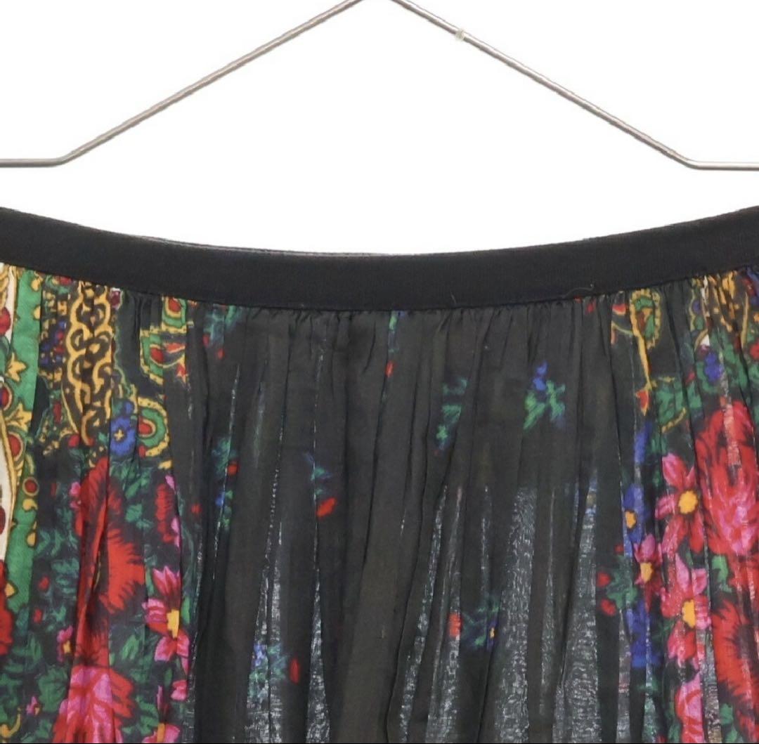 tricot COMME des GARCONS 花柄 ギャザースカート