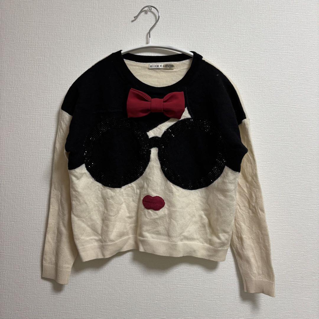 alice + olivia サングラスデザインニット