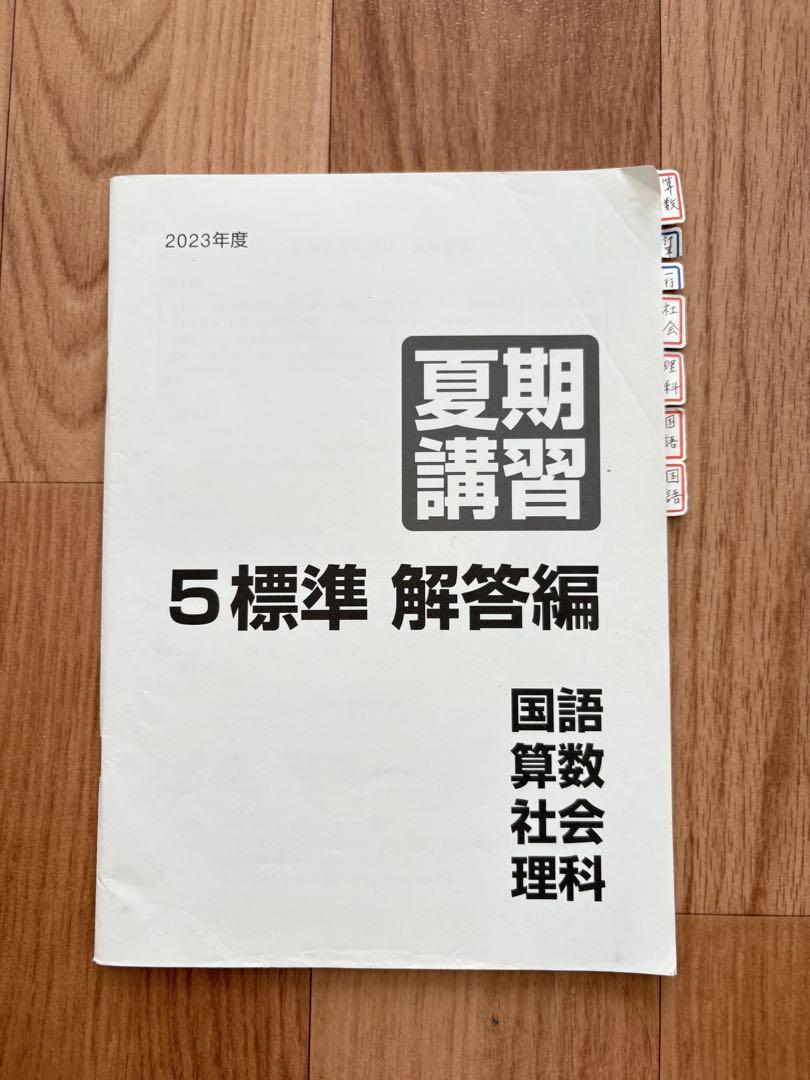 日能研 5年標準 夏期講習 2023年度版 - メルカリ