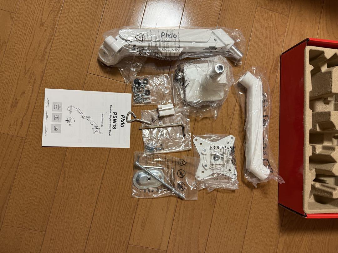Pixio PX27U Wave White 27インチ4kモニターアームセット