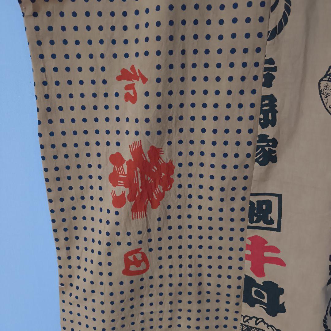 手拭いリメイクチュニック柿渋染め 柿渋染め手ぬぐいリメイクハンドメイドチュニックTシャツNo.6