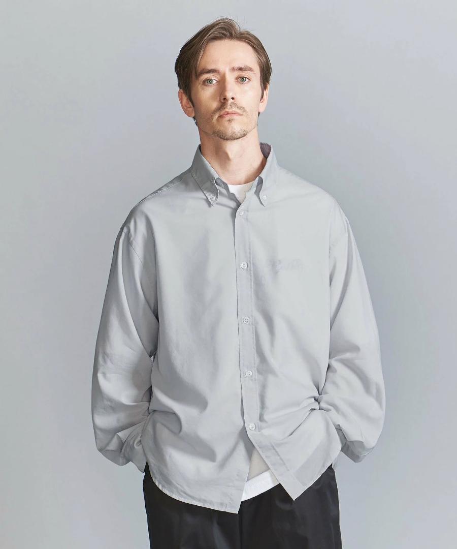 [新品] BY シアー ボタンダウン グランデ シャツ LT.GRAY S