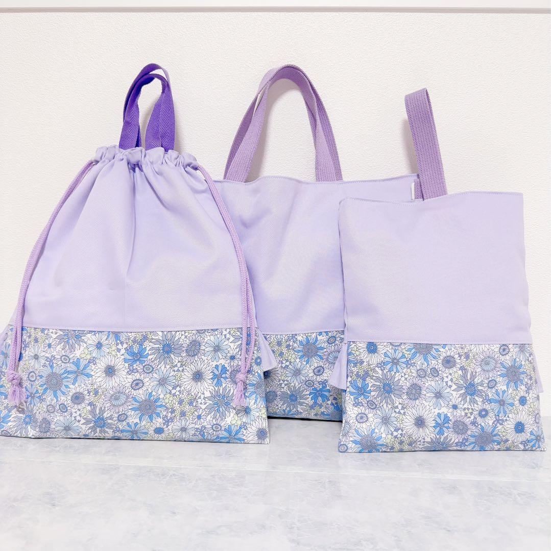【 即納 】 レッスンバッグ　上履き袋　入園　入学　セット　女の子　刺繍　リボン