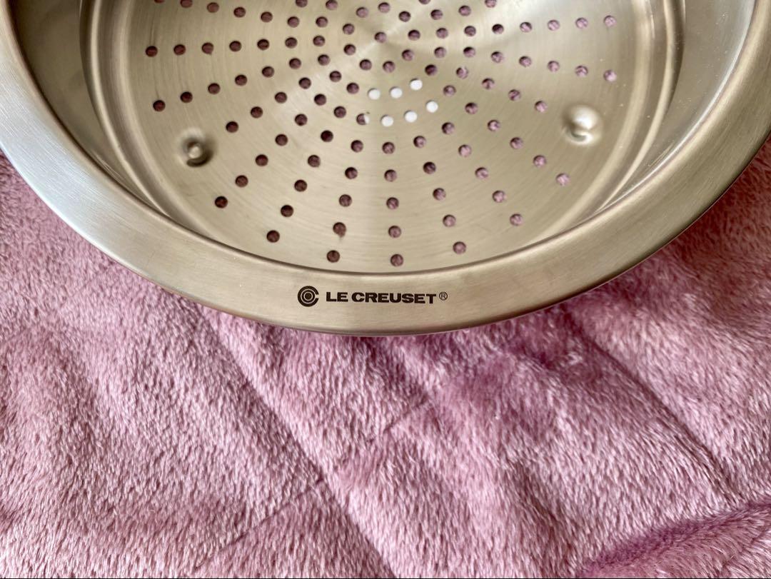 【未使用】ルクルーゼ LE CREUSET スチーマー　22cm ステンレス