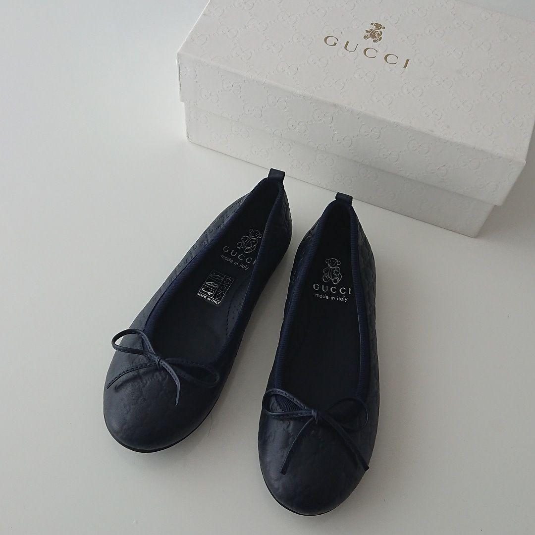 GUCCI◆グッチチルドレン◆29 GG型押しフラットシューズ