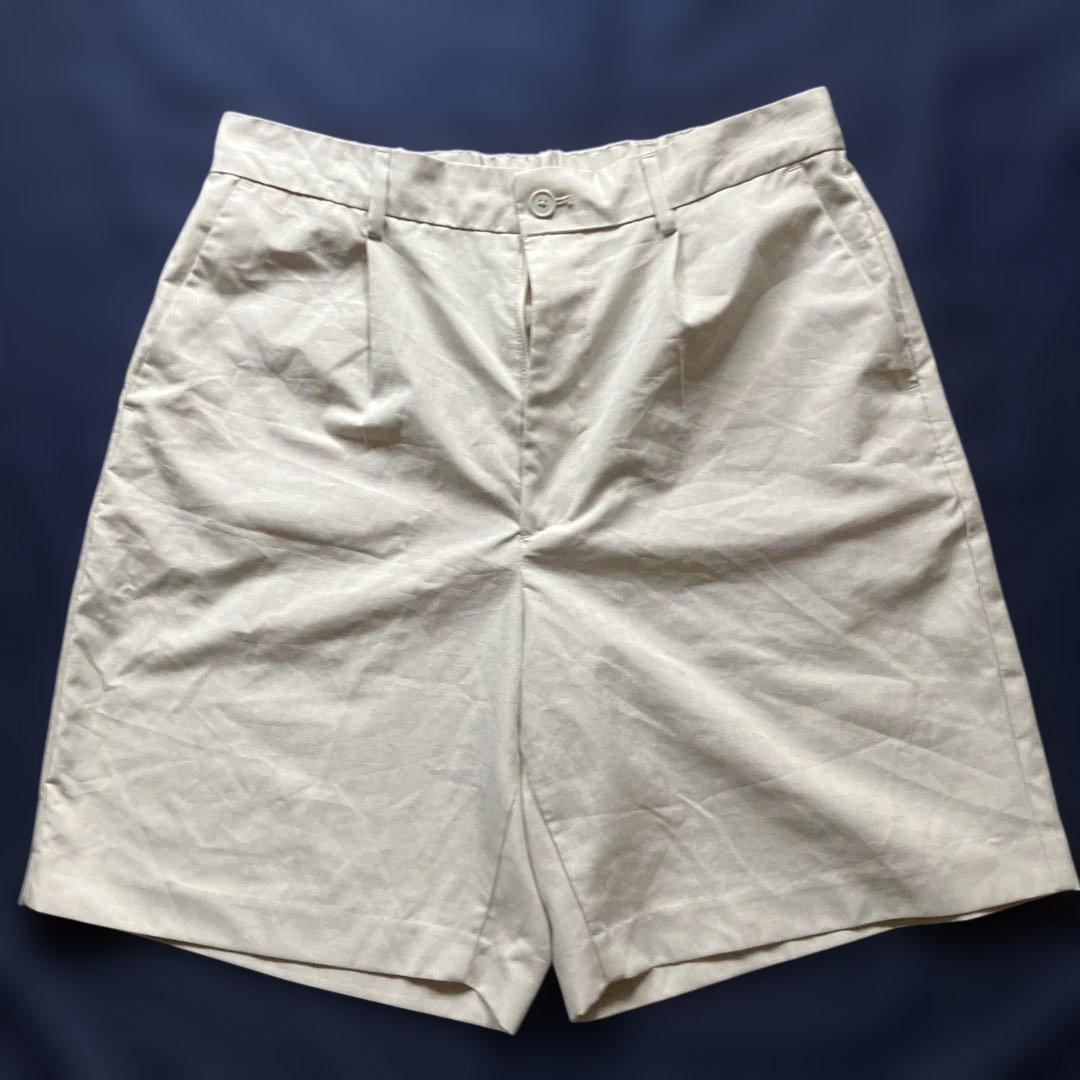 GU ドライタックワイドハーフパンツベージュ - メルカリ