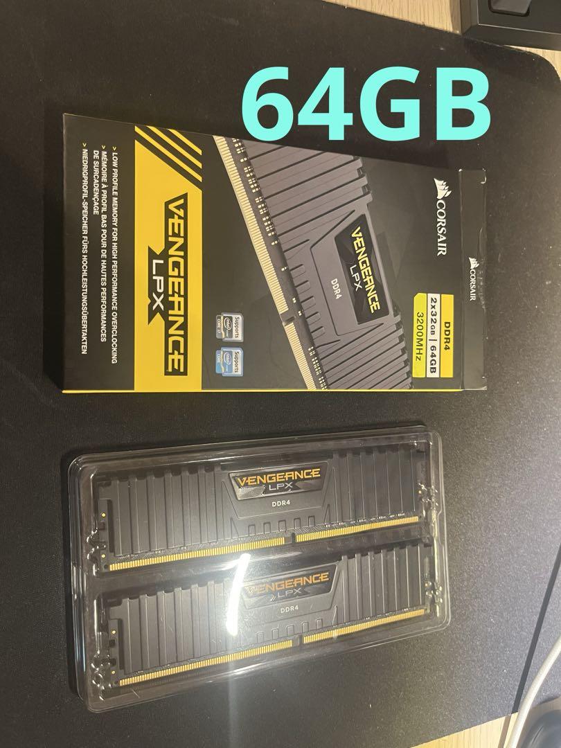 メモリー 64GB Corsair Vengeance LPX DDR4 3200MHz