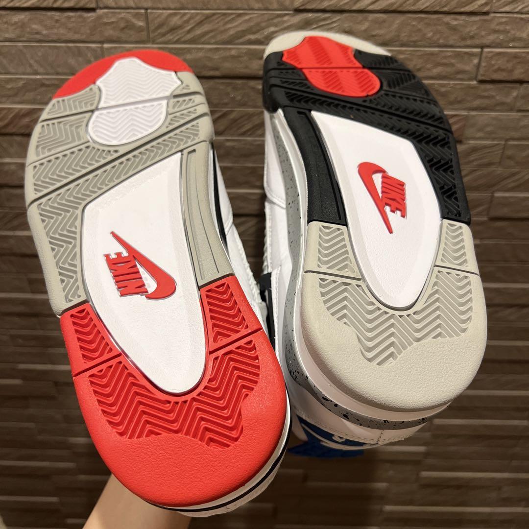 幸せなふたりに贈る結婚祝い Nike Air Jordan 4 ホワイト/レッド/ブルー シューズ(女性用)