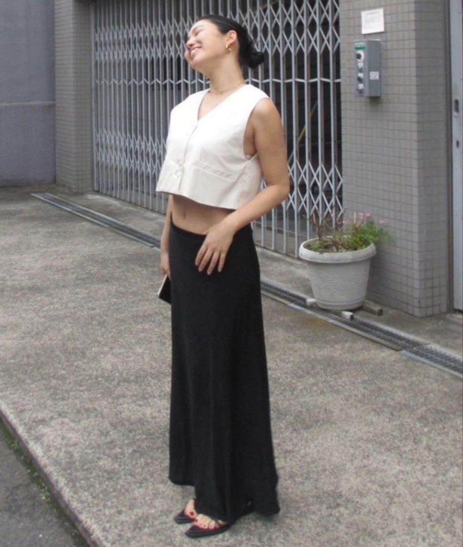 Sea Room lynn GLOSS RIBマーメイドスカート ブラック M