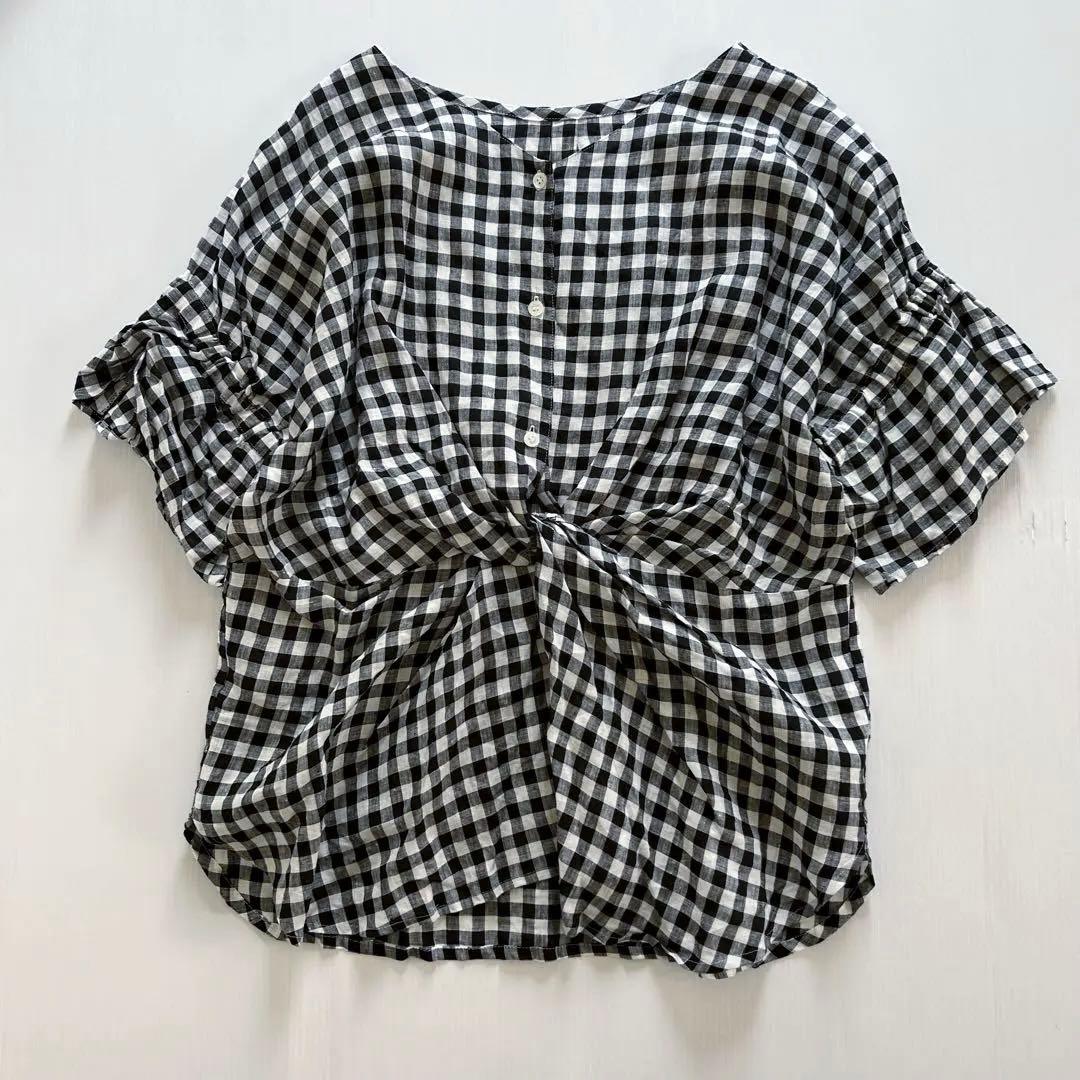 Audrey and JohnW wed 麻100% ギンガムチェック 4,980円