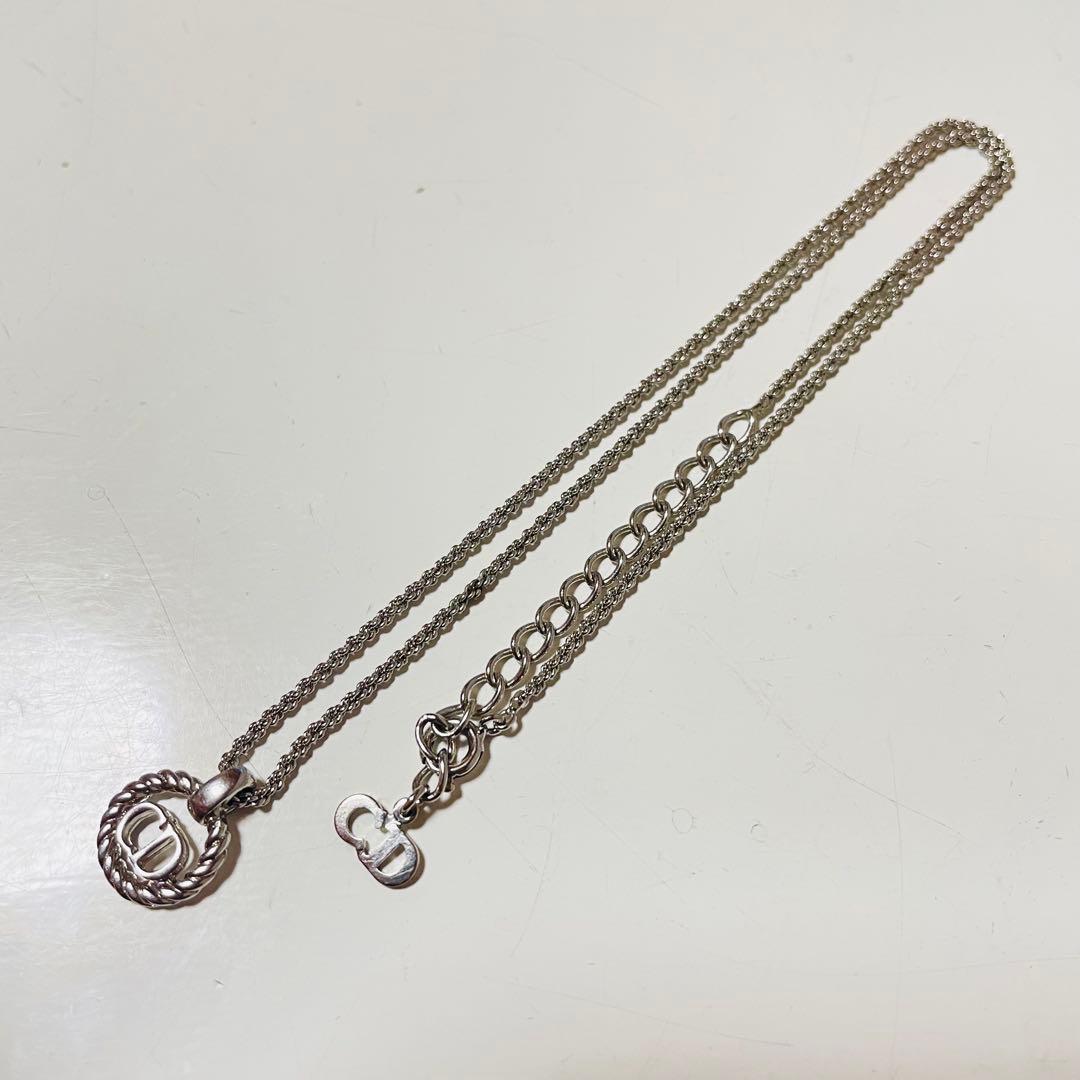 Dior ディオール CDロゴ シルバー ネックレス サークルChristian Dior