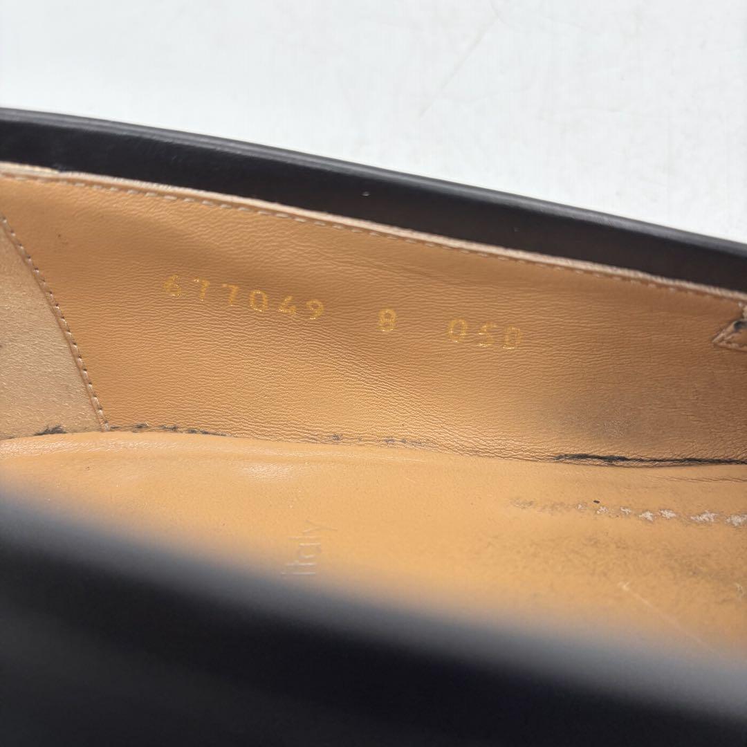 入手困難✨ GUCCI ビットローファー GG柄 【8】 カーフレザー 黒 茶