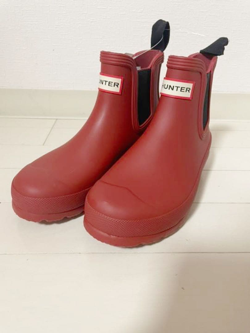 お得 Hunter ハンター レインブーツ レッド 赤 長靴 新品 スニーカー Benefit Planning Com
