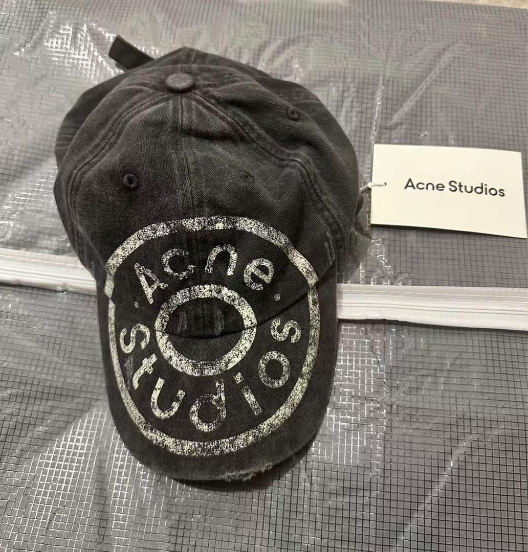 ACNE STUDIOS ロゴプリント ベースボールキャップ 男女兼用