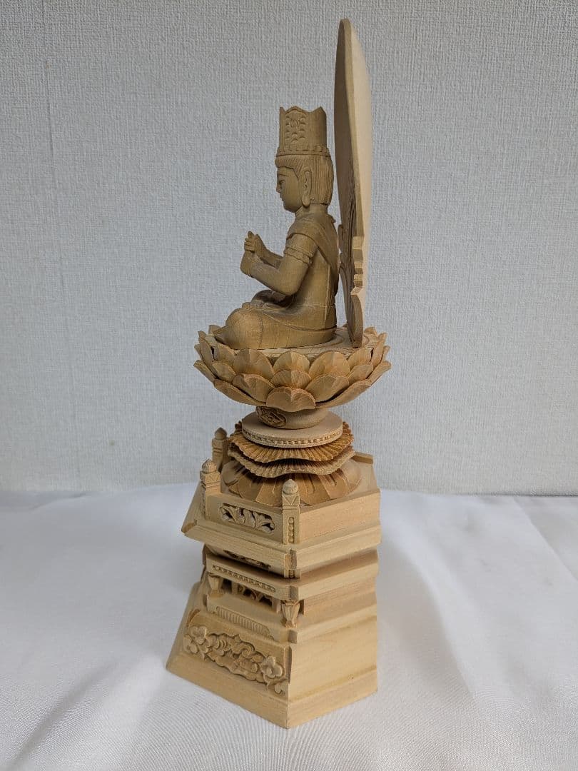 木製仏像 大日如来 白木 仏具