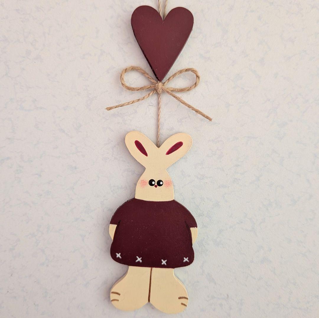 トールペイント作品　うさぎのカントリーボックス　カントリー雑貨 トールペイント作品 うさぎのカントリーボックス カントリー雑貨