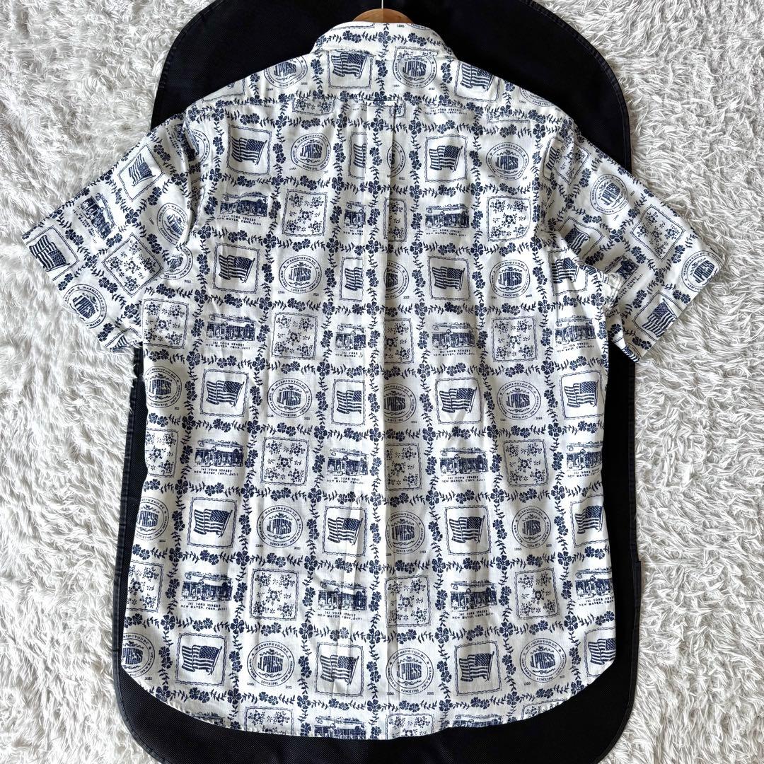 極美品 J.PRESS レインスプーナー 半袖 アロハ シャツ 総柄 XL 極美品 J.PRESS レインスプーナー 半袖 アロハ シャツ 総柄 XL