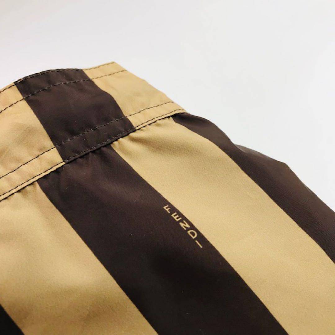 新品未使用☆FENDI・メンズ ストライプ ブランドロゴ柄 スイム