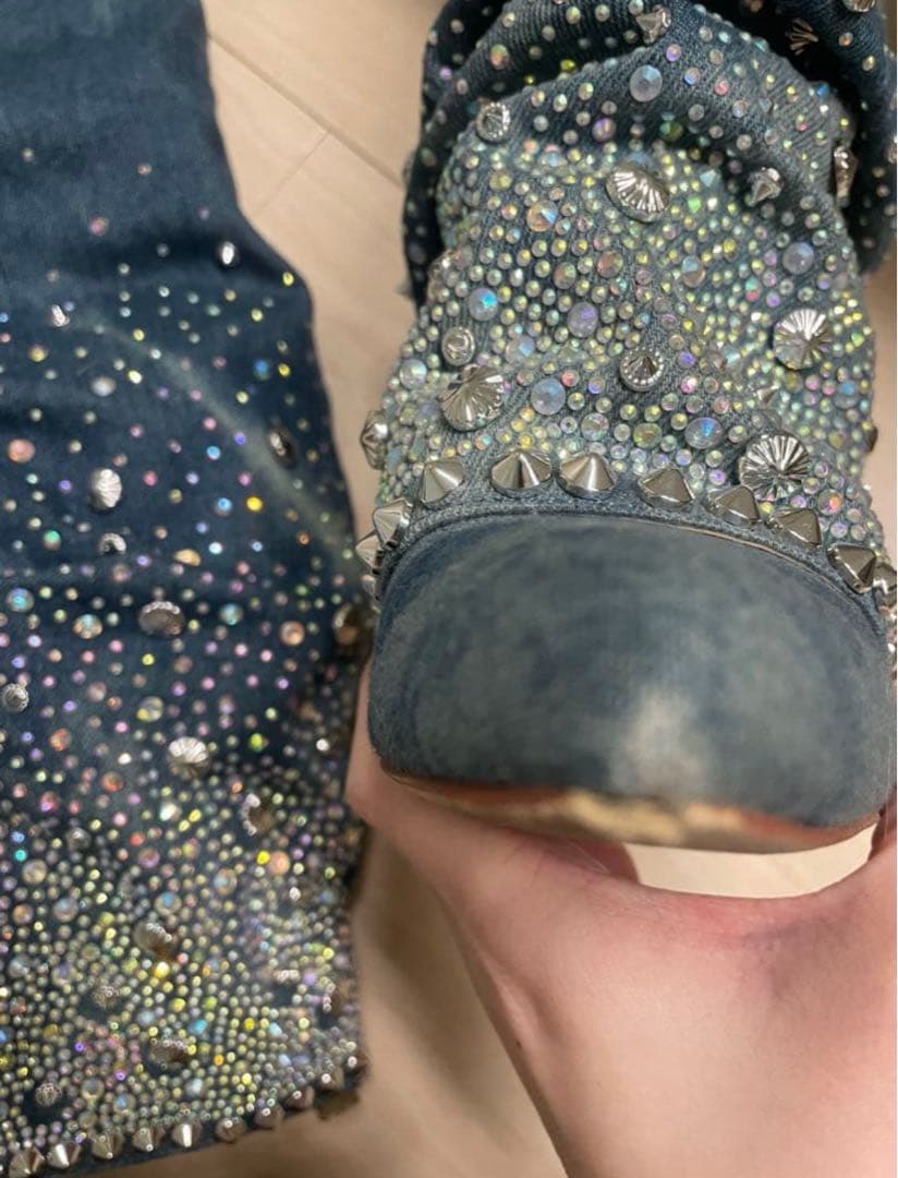 dolls kill購入 ビジューブーツ キラキラ 浜崎あゆみ Y2K dolls kill購入 ビジューブーツ キラキラ 浜崎あゆみ Y2K