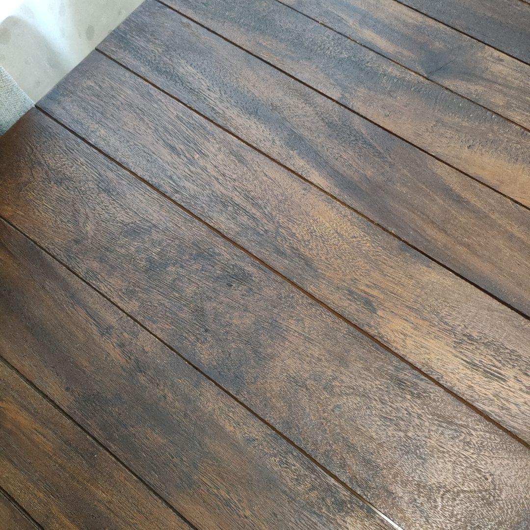 木製ローテーブル ダークブラウン傷や汚れあり MARWIL-DEMENAGEMENTS_CH