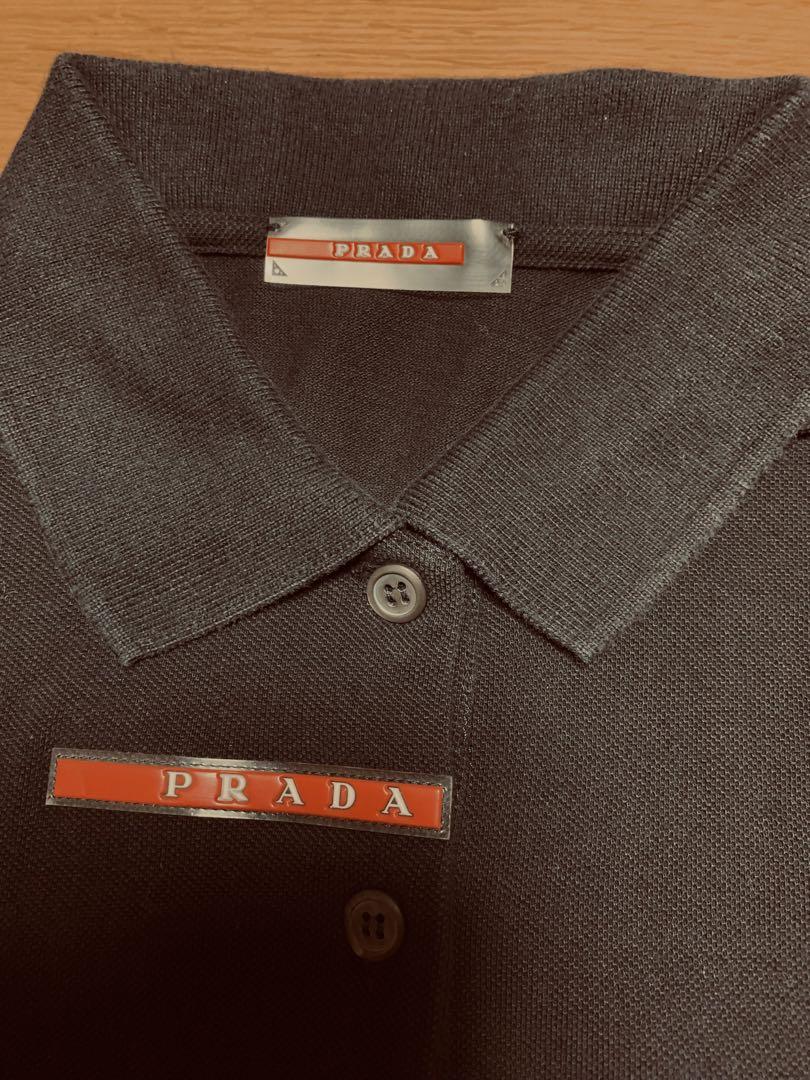 PRADA プラダ　レディース　半袖ポロシャツ　黒　M