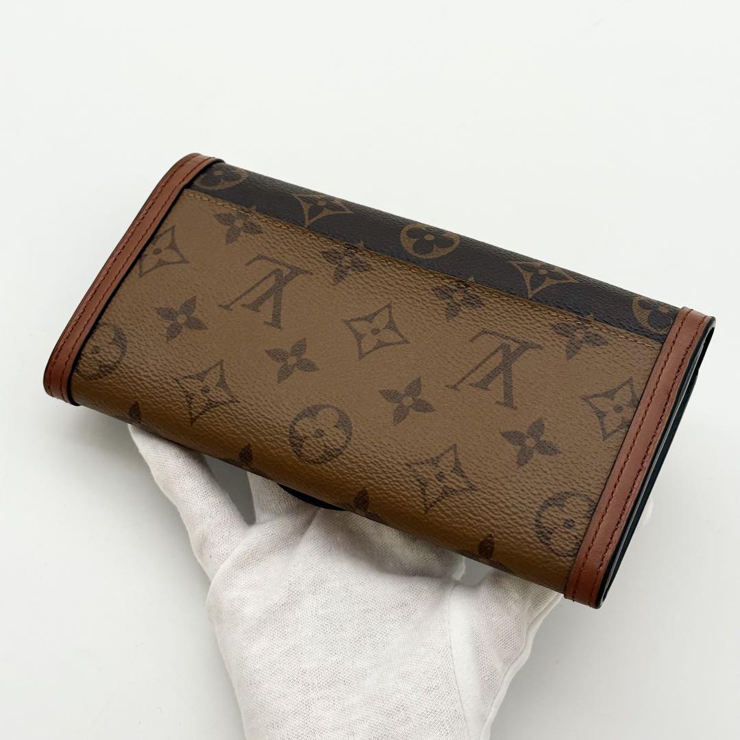 極美品 現行✨ルイヴィトン モノグラム リバース ドーフィーヌ サラ 長財布