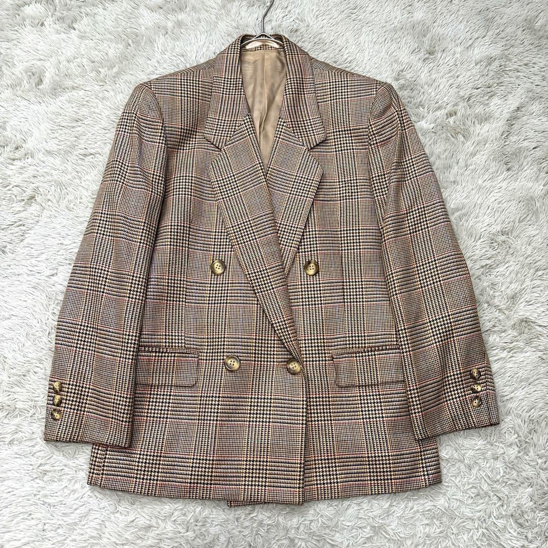 【デッドストック】Burberrys テーラードジャケット チェック サイズM Burberry バーバリー テーラードジャケット チェック柄 カーキー