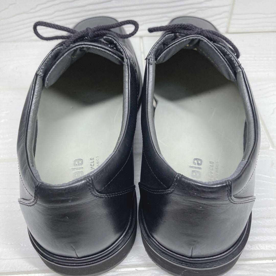 【美品】　ペダラ　アシックス　ビジネスシューズ　24.5㎝　黒　スクエア　レザー