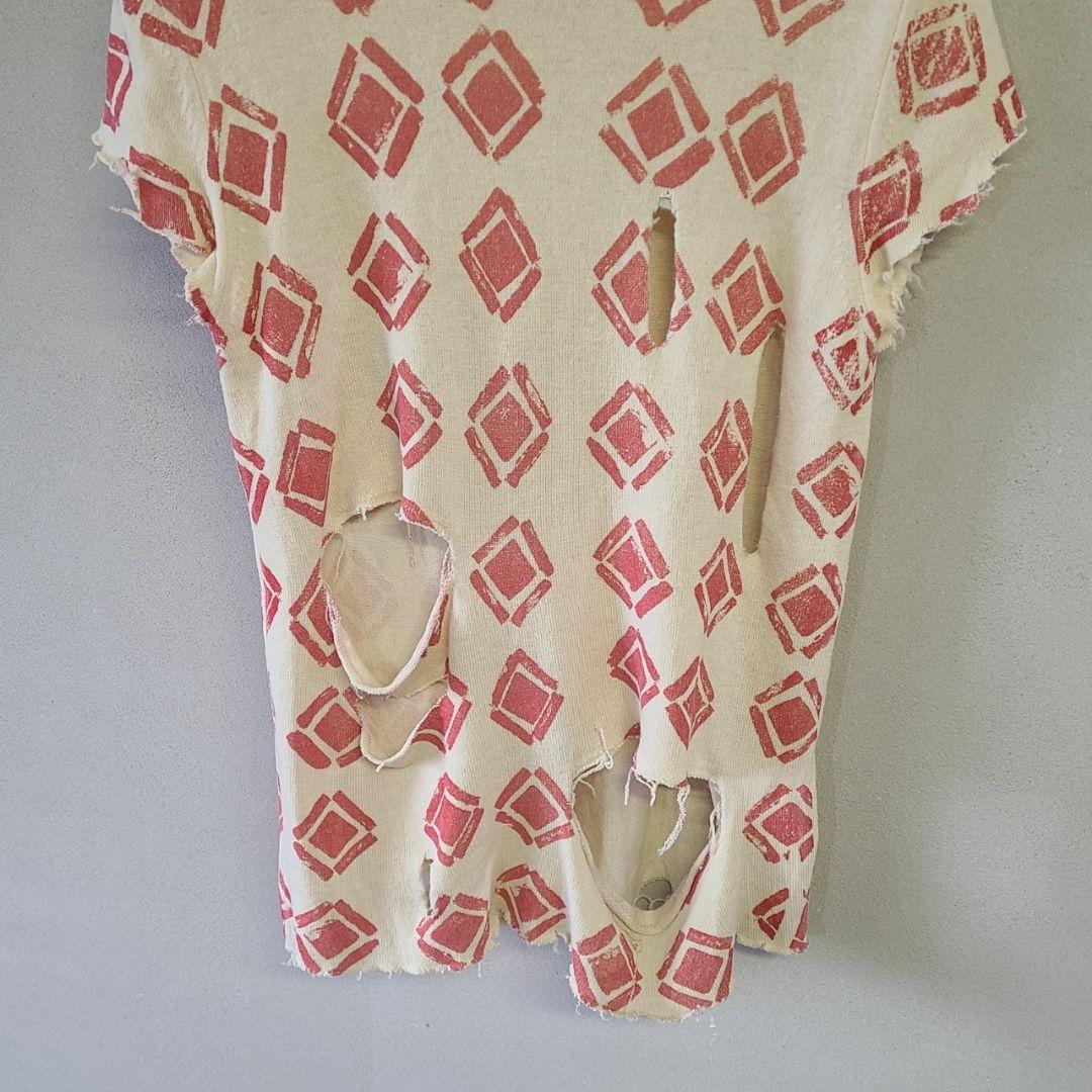 07AW ブロークン加工ニットカットソー