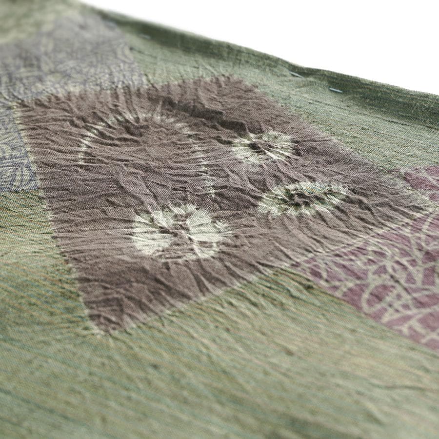 十日町紬 七代目 吉澤与市 伝統工芸作家 絞り 型染め 未仕立て 仮縫い 十日町紬 七代目 吉澤与市 伝統工芸作家 絞り 型染め 未仕立て 仮縫い