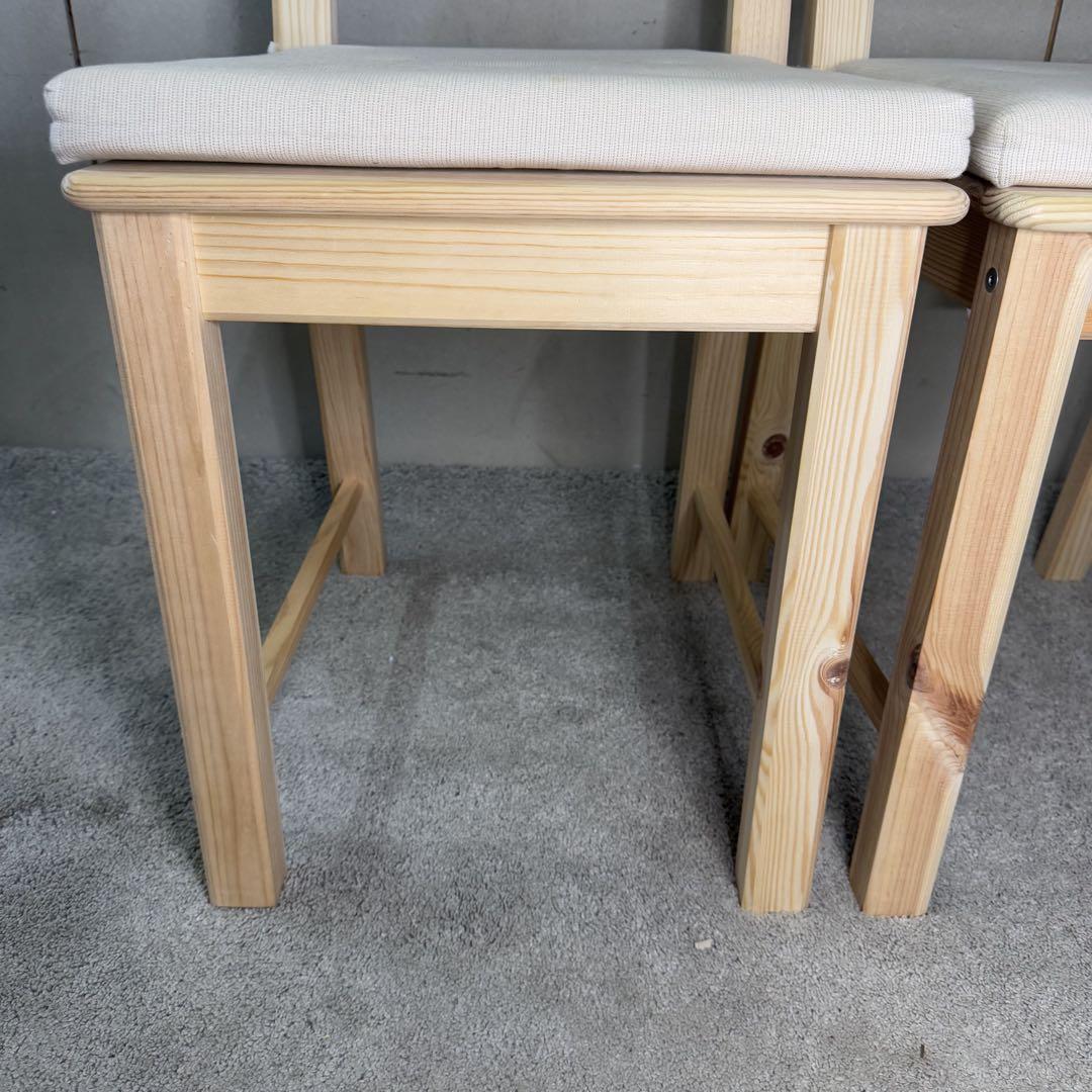 【390】木製ダイニングチェア 2脚セット　IKEA