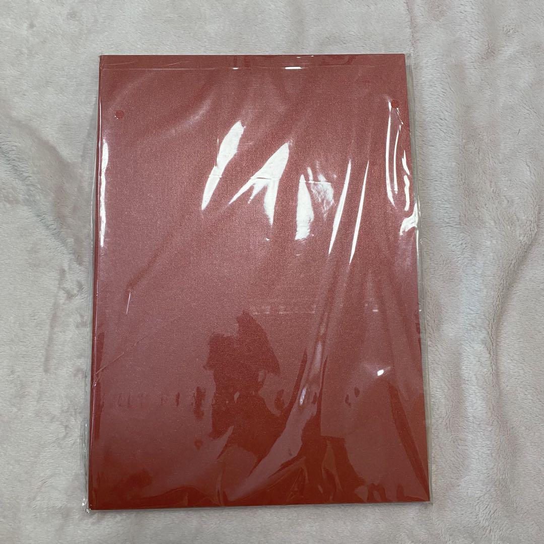 ペーパーアイテム 結婚式 披露宴 招待状 画用紙 紙 レッド 赤