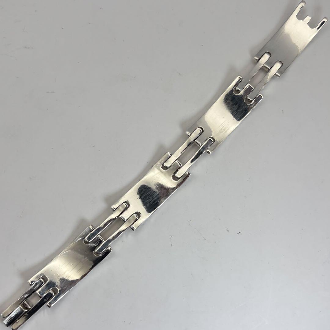 【新品磨き】old GUCCI/オールドグッチ 4プレート ゲートブレスレット