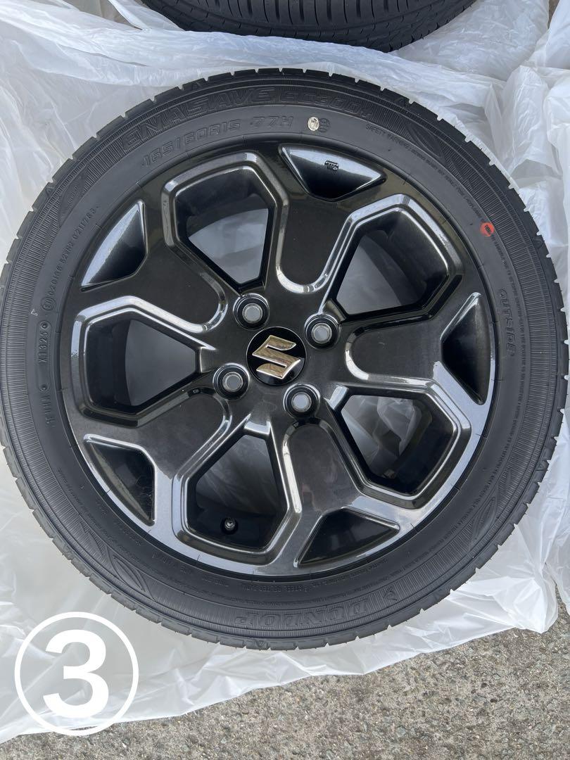 スズキハスラータフワイルド純正15インチ ホイールセット　 ❮ 納車前取外 ❯