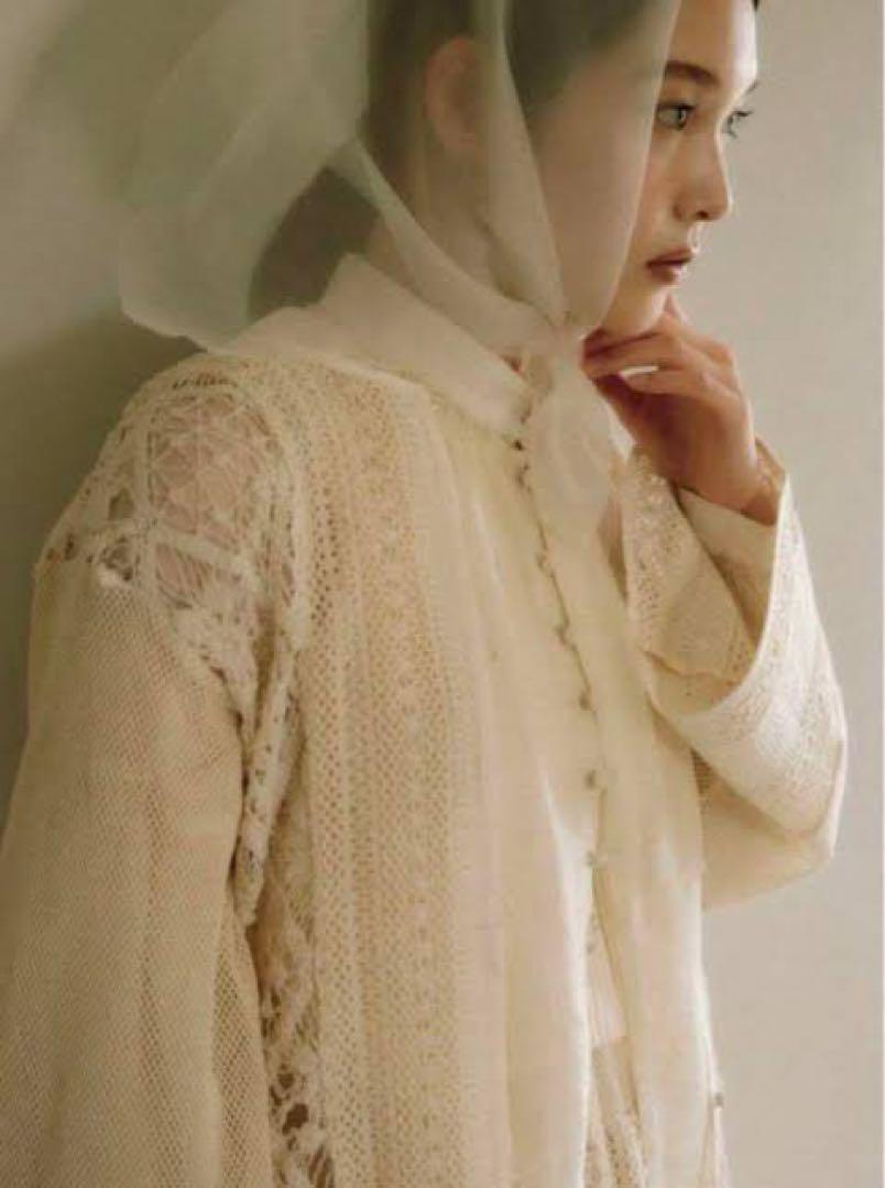【Eaphi】cotton lace patchwork blouse