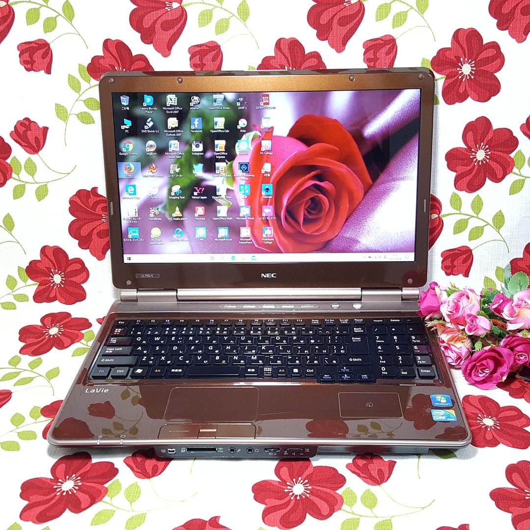 Win10★NEC★CORE‐i5★ブルーレイ★大容量640G★チョコブラウン色