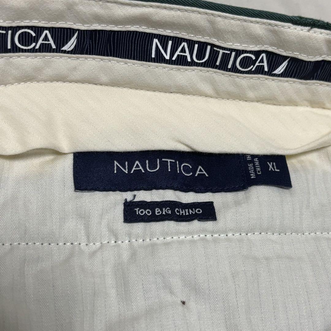 NAUTICA TOO BIG CHINO XL グリーン チノパン