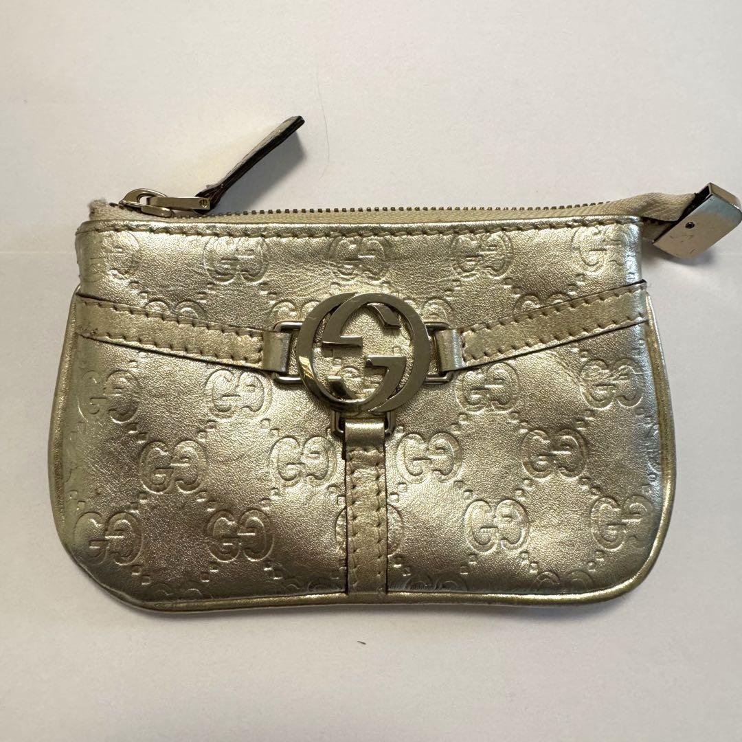 GUCCI シルバーゴールド 財布 小銭入れ