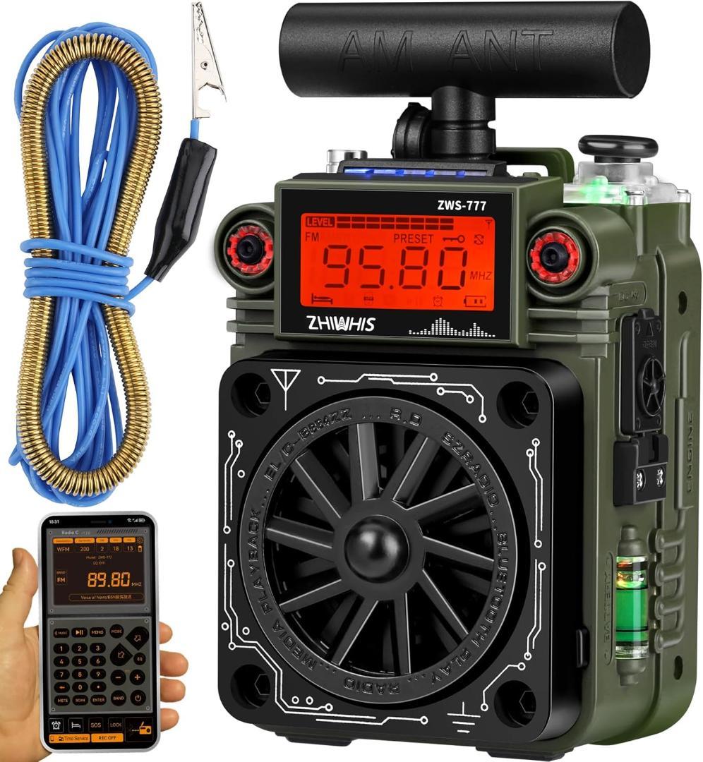 ZHIWHIS Bluetoothスピーカー BCLラジオ ZWS-777