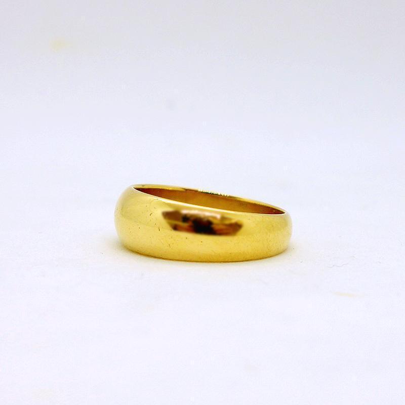 【K18】甲丸リング　地金　指輪　シンプル　上品　約5.4g　12号【送料無料】