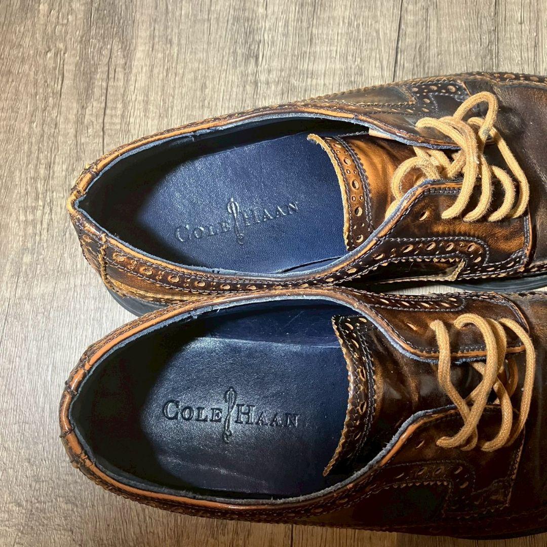 コールハーン　COLE HAAN レザー プレーントゥ ブラウン 靴 ブーツ