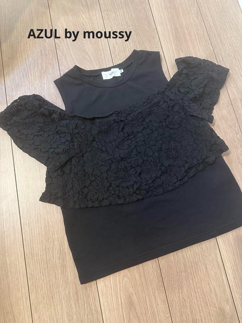 AZUL by moussyカットソー トップス 半袖　肩出し