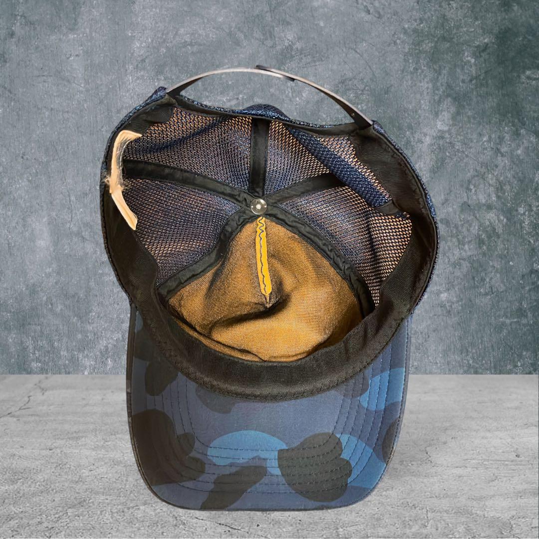 A BATHING APE NYC ロゴ 迷彩 カモ メッシュキャップ エイプ｜帽子