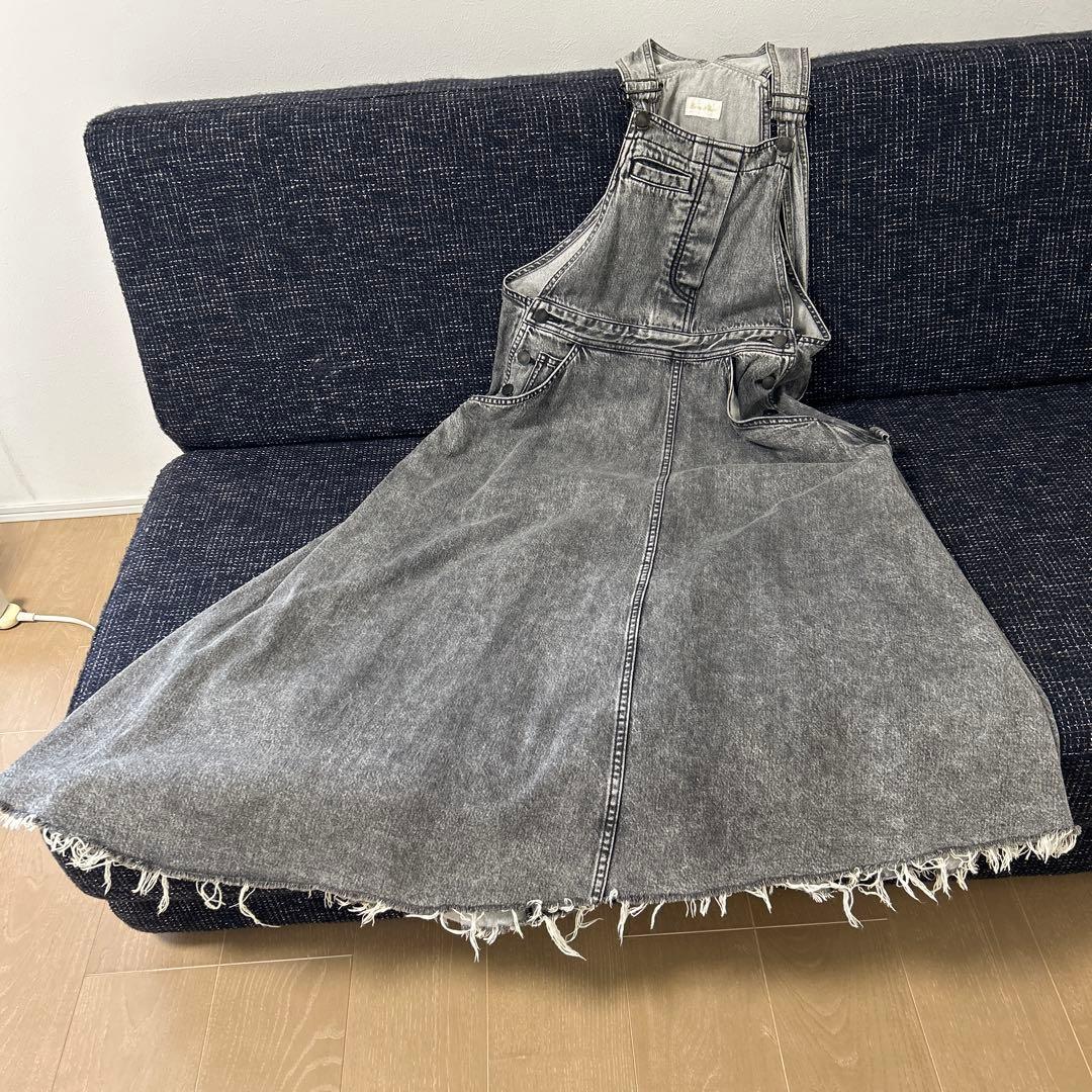 グレースクラスグレー デニム サロペット ロング丈M GRACE CONTINENTAL