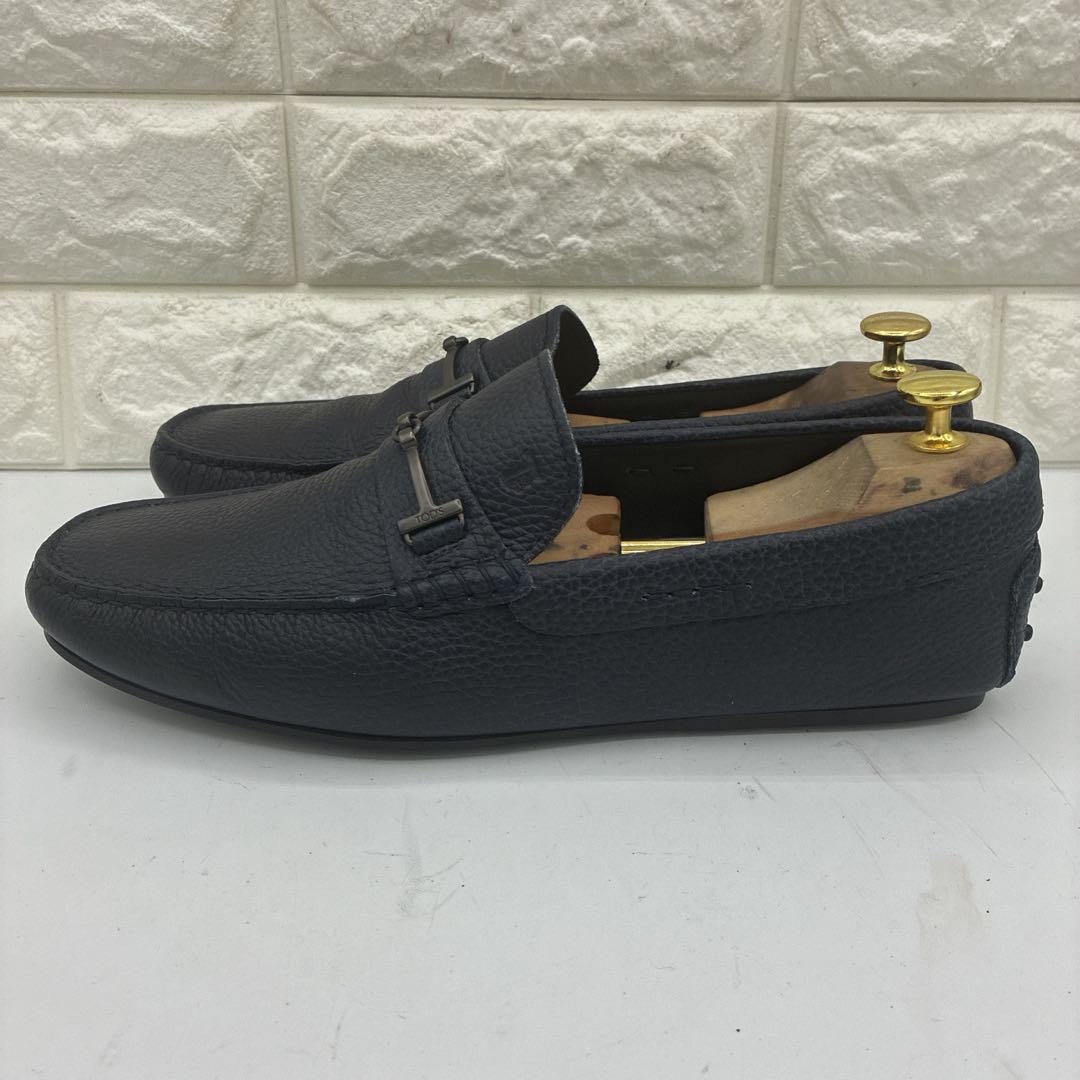 良品 TOD'S トッズ ビットローファー 8.5 シボ革 ドライビングシューズ
