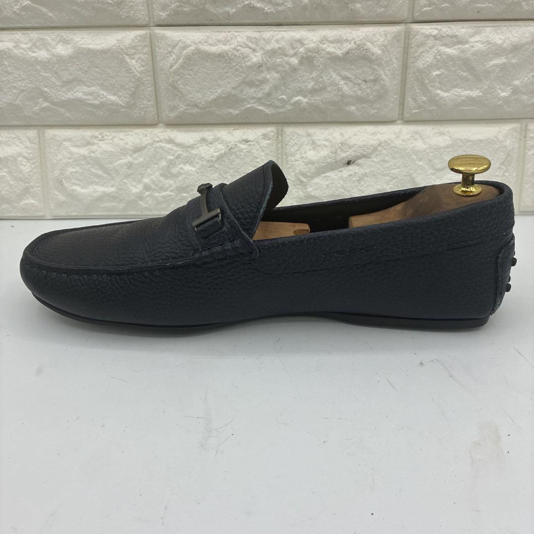 良品 TOD'S トッズ ビットローファー 8.5 シボ革 ドライビングシューズ