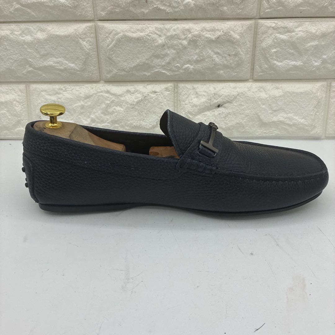 良品 TOD'S トッズ ビットローファー 8.5 シボ革 ドライビングシューズ