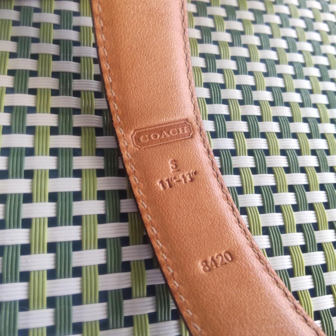 【犬用品】コーチ COACH 黒 レザー首輪S