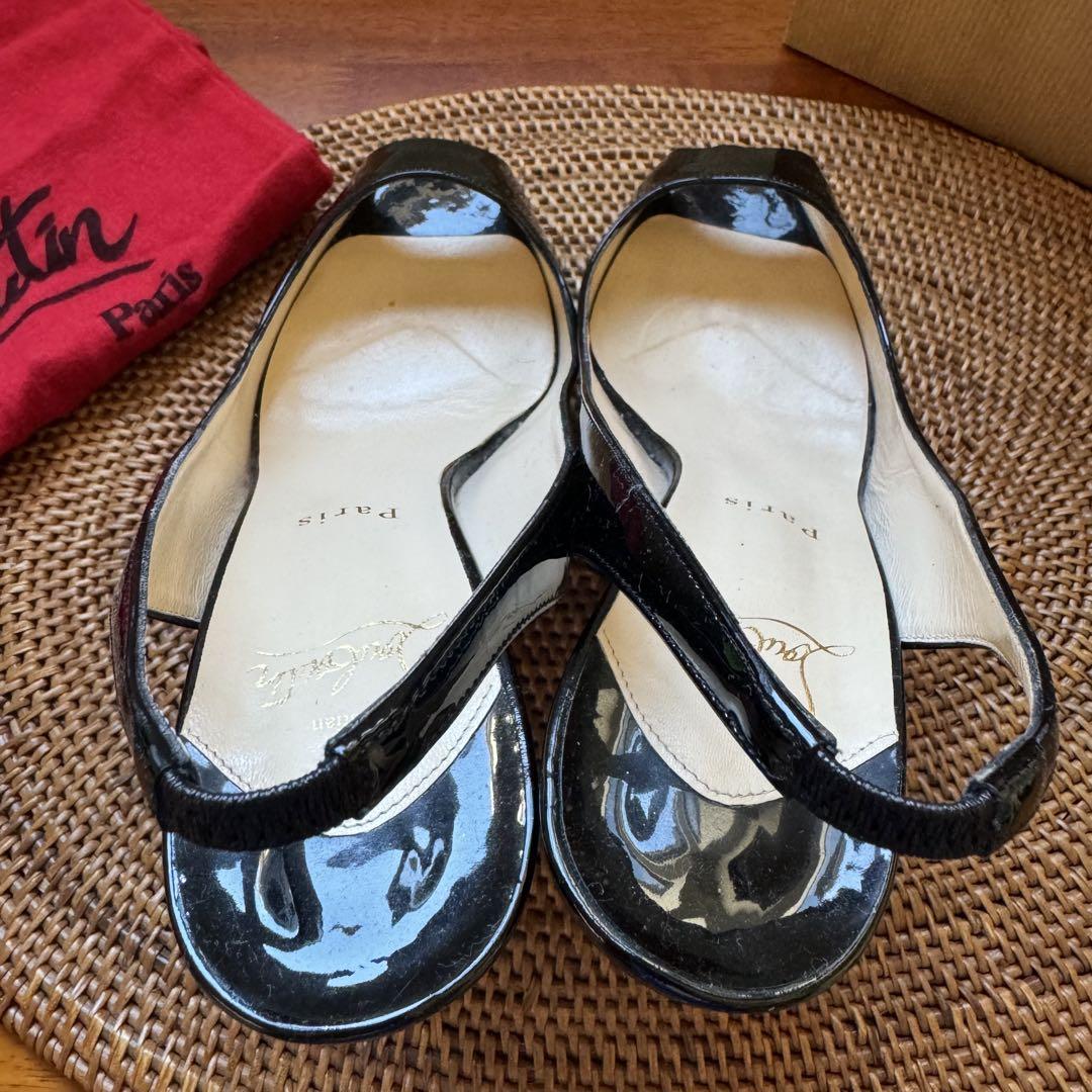 Christian Louboutin クリスチャンルブタン 黒パテント38美品