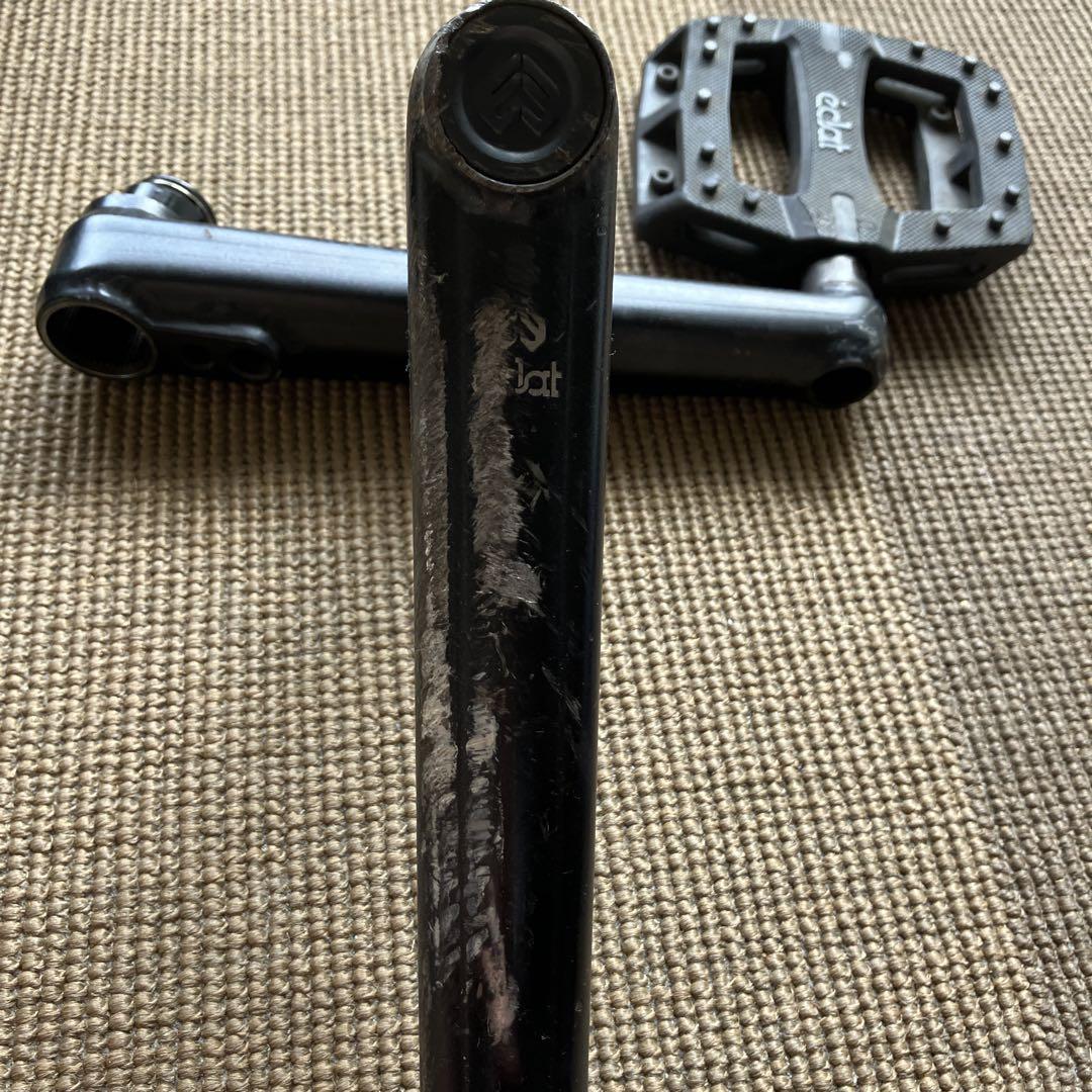 bmx クランク2p eclat 22mm 175mm BLACK エクラ